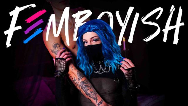 Topeng Goth Femboy Menggoyang Pantat Di Atas Kontol Raksasa