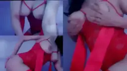 Lingerie Merah Tiktoker Bali Laras Yang Menggoda