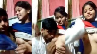 Pria Mesum Mengisap Payudara Montok Sepupu Dalam Video Desi