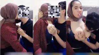 Lusi Bertudung Montok Menggoda Dengan Toge Yang Menggairahkan, Video Viral 08