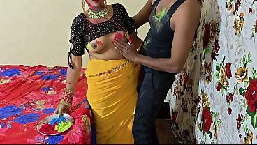 Holi Warna: Dever Bhabhi Panas Rayakan Holi, Ngentot Kencang Suara Hindi Bening