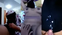Genjot Memek Cewek Bercadar Sampai Muncrat Di Kamar Kost