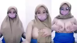 Ukhti Hijab Coklat Sengaja Buka Jilbab Biar Toket Montoknya Keliatan Semua