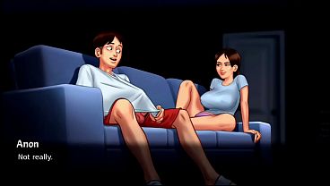 Ibu Tiri Melirik Ke Belakang Sekali Lagi, Sambil Menggoda Dengan Tatapan Mesra Dan Bibir Menggigit, Siap Untuk Aksi Panas Malam Ini (18+)
