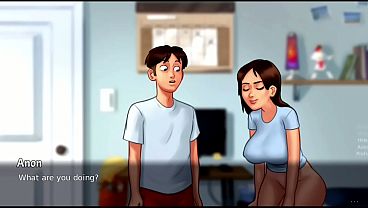 Ibu Tiri Melirik Ke Belakang… Lalu Tersenyum Nakal | Cuplikan Panas Di Summertime Saga (18+)