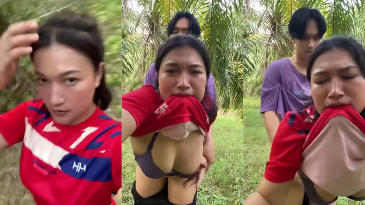 Main Di Kebun Sawit Orang, Mumpung Sepi, Enak Banget Ngewe Di Balik Pohon.