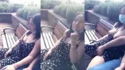Remas-remas Gede Toket Basah Sambil Colok-colok Memek Becek Di Taman, Sampe Crot Berantakan.